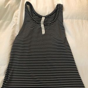 Lululemon Black and White Striped Tank - size 8